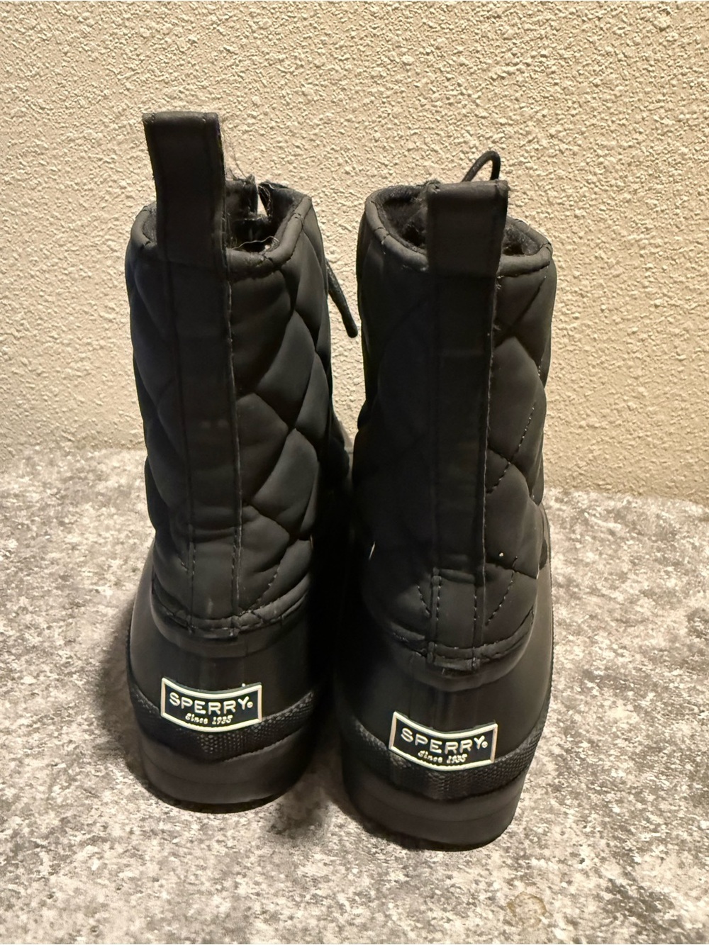 Sperry Top-Sider Gosling Duck Boot Size 9 Black Womens Lace-up Waterproof - Picture 4 of 9